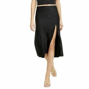 Danielle Bernstein black slip skirt